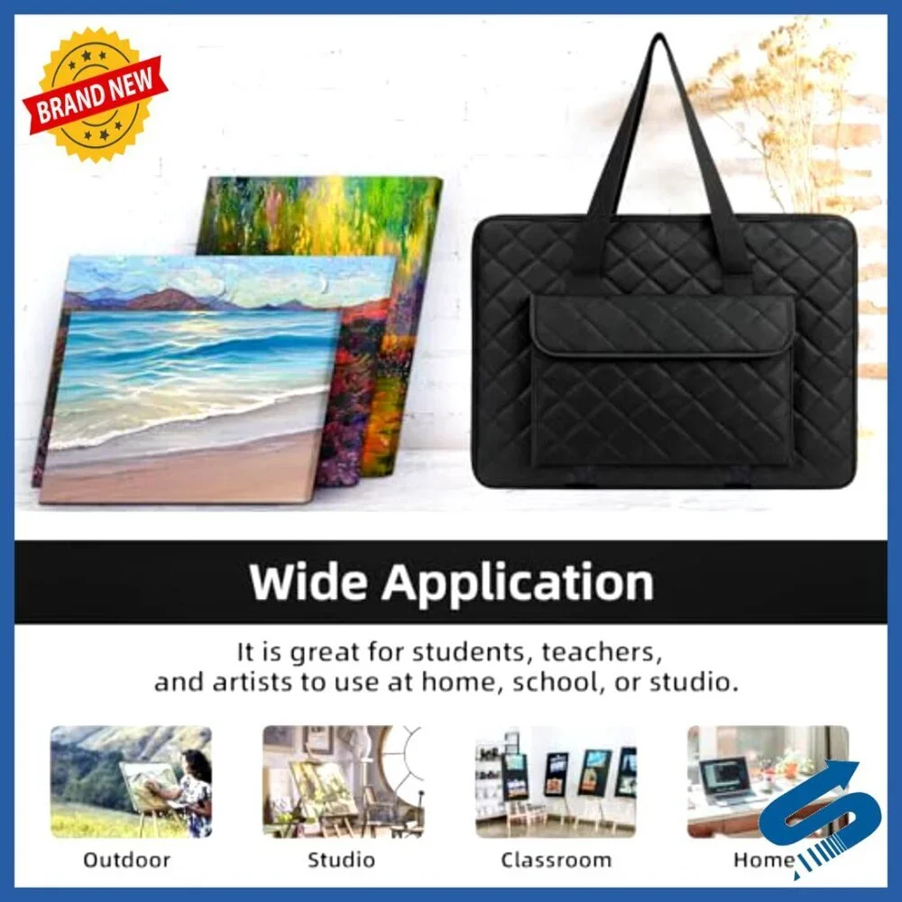 Lightweight Art Portfolio Bag Portable Storage Case for Posters Drawing Boards